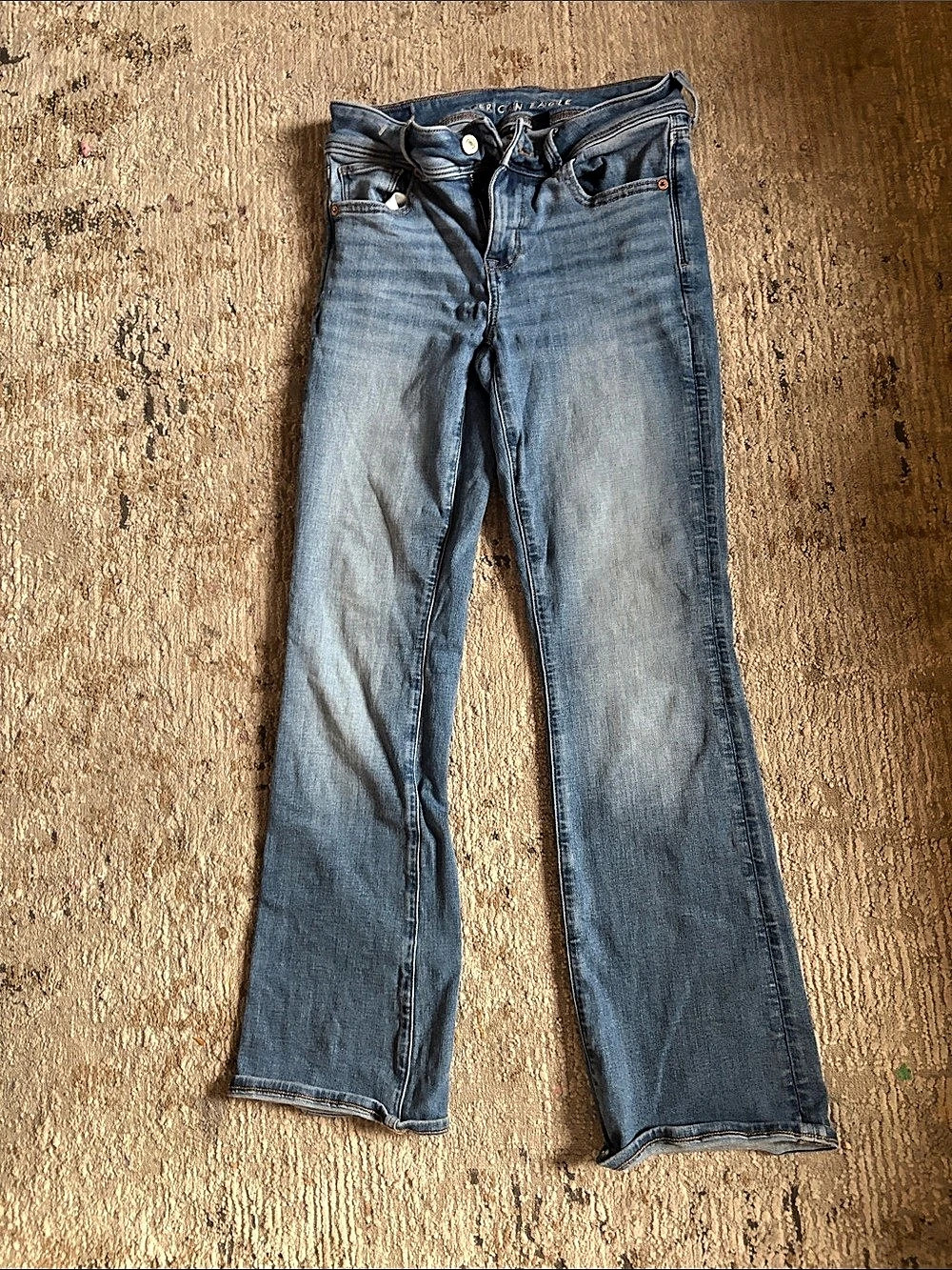 American Eagle Kick Boot Bootcut Jeans in Blue Waist 4 Short